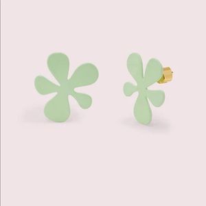 Kate Spade Botanical Gardens Abstract Matisse Earrings Mint Green